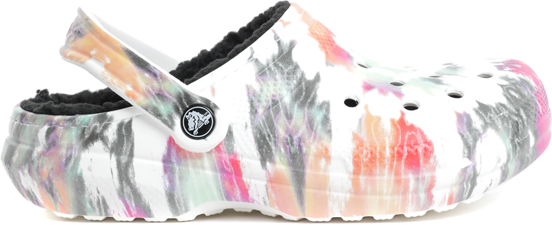 crocs classic lined tie dye