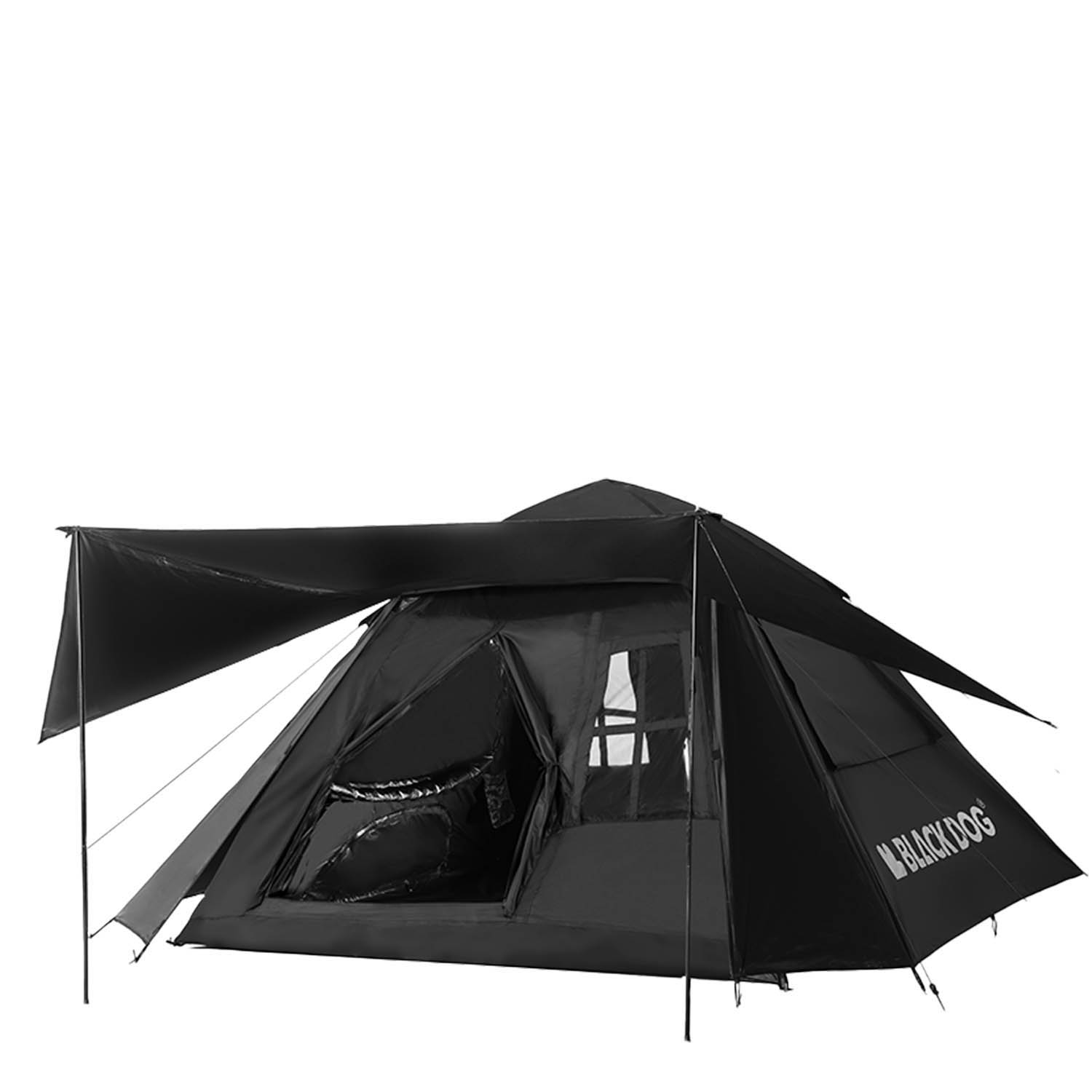 Тент для палатки BlackDog Two Doors And Four Windows Tent 2.0 (Tent Fly) Black