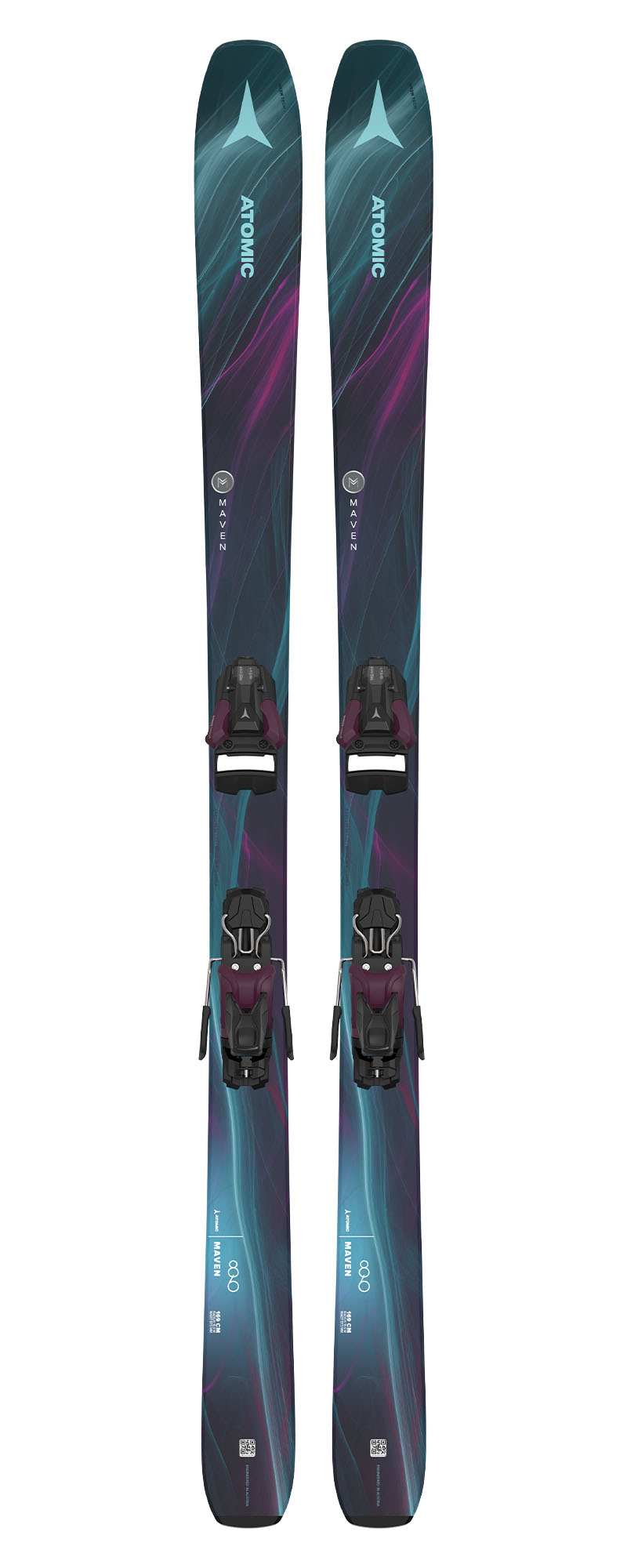Горные лыжи с креплениями ATOMIC MAVEN 86 + STR 12 GW Petrol/Pink — купить  недорого, цены в магазине КАНТ