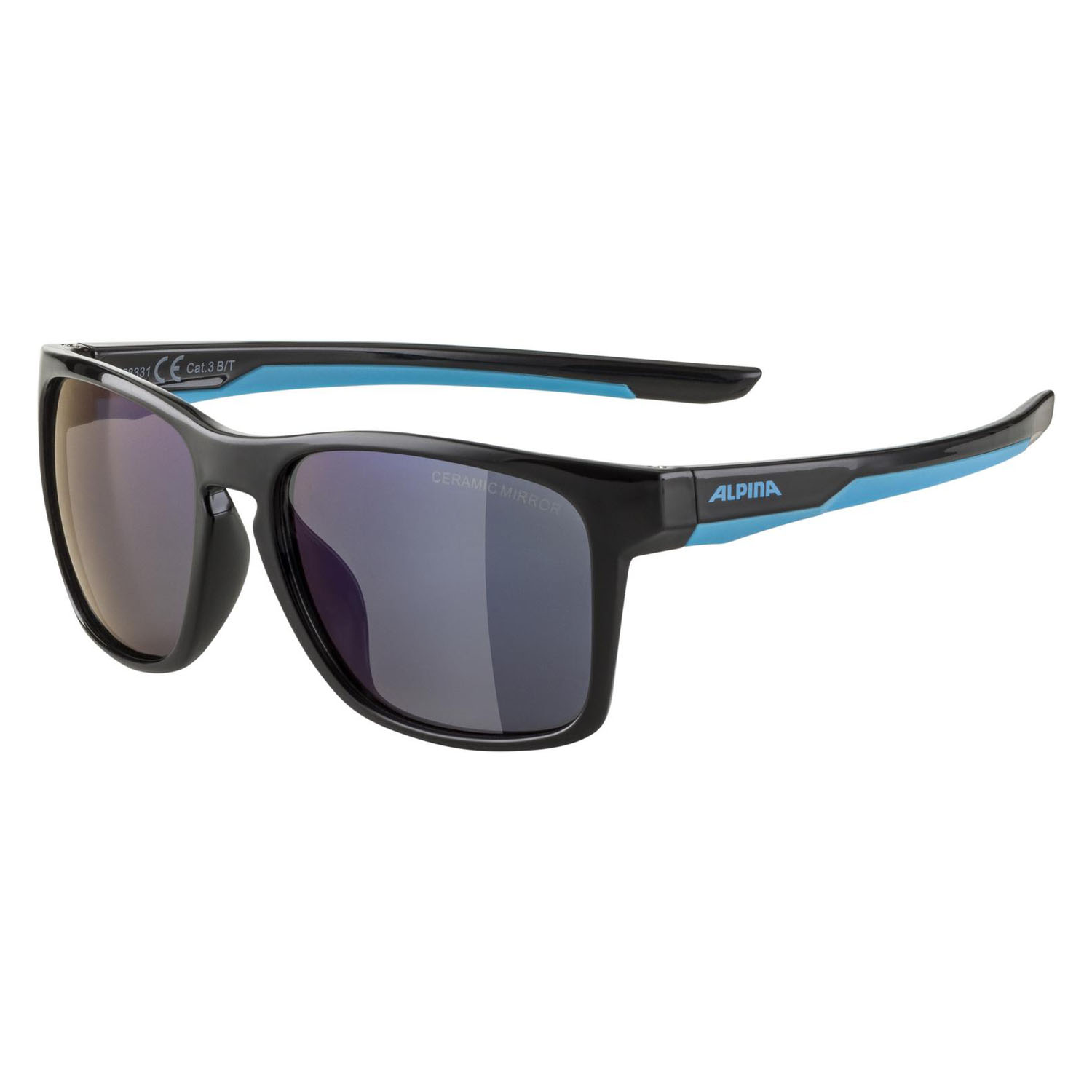 Очки солнцезащитные ALPINA Flexxy Cool Kids I Black-Cyan Gloss/Blue Mirror Cat. 3