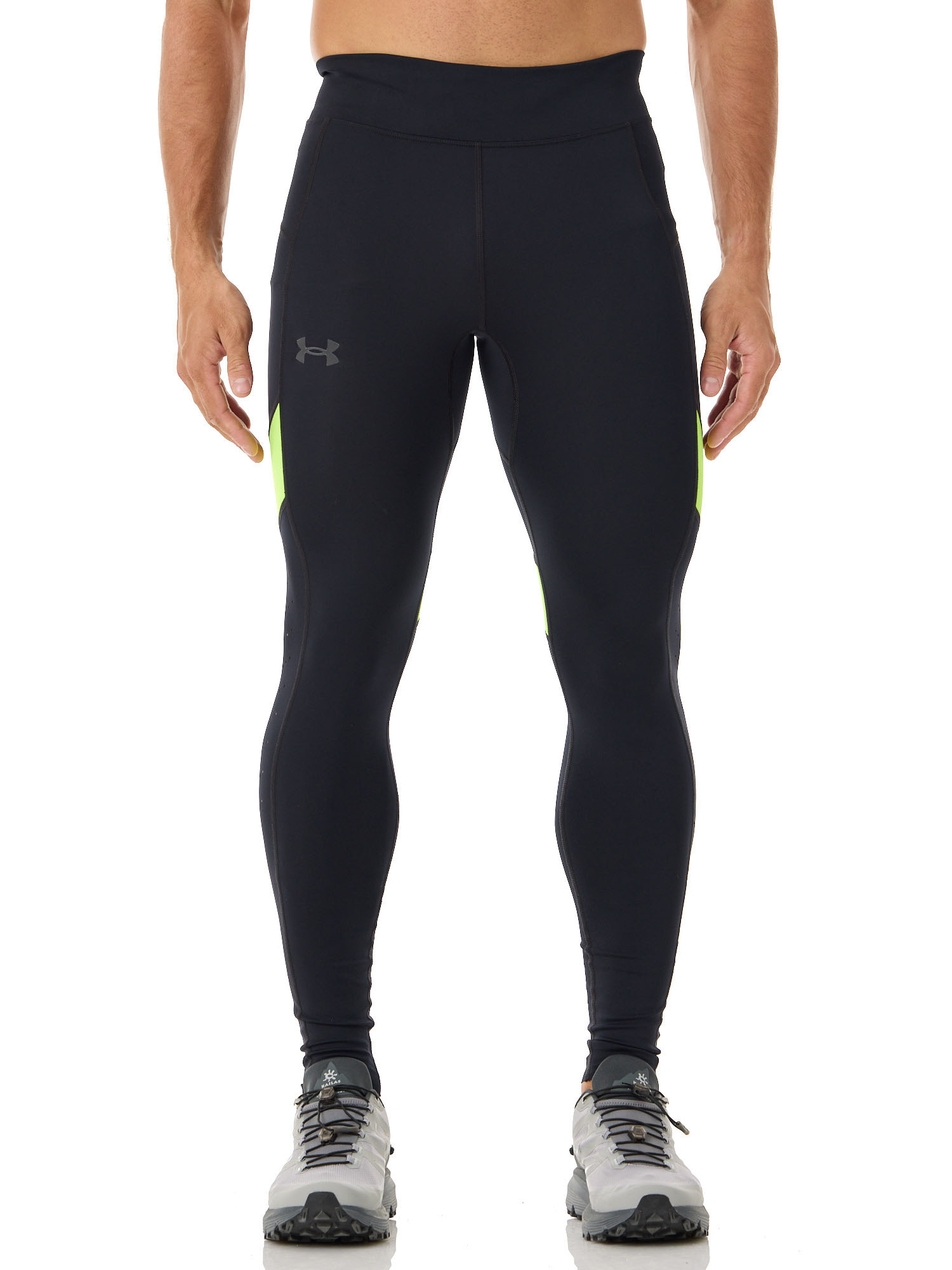 Тайтсы Under Armour Speedpocket Black/Lime Surge