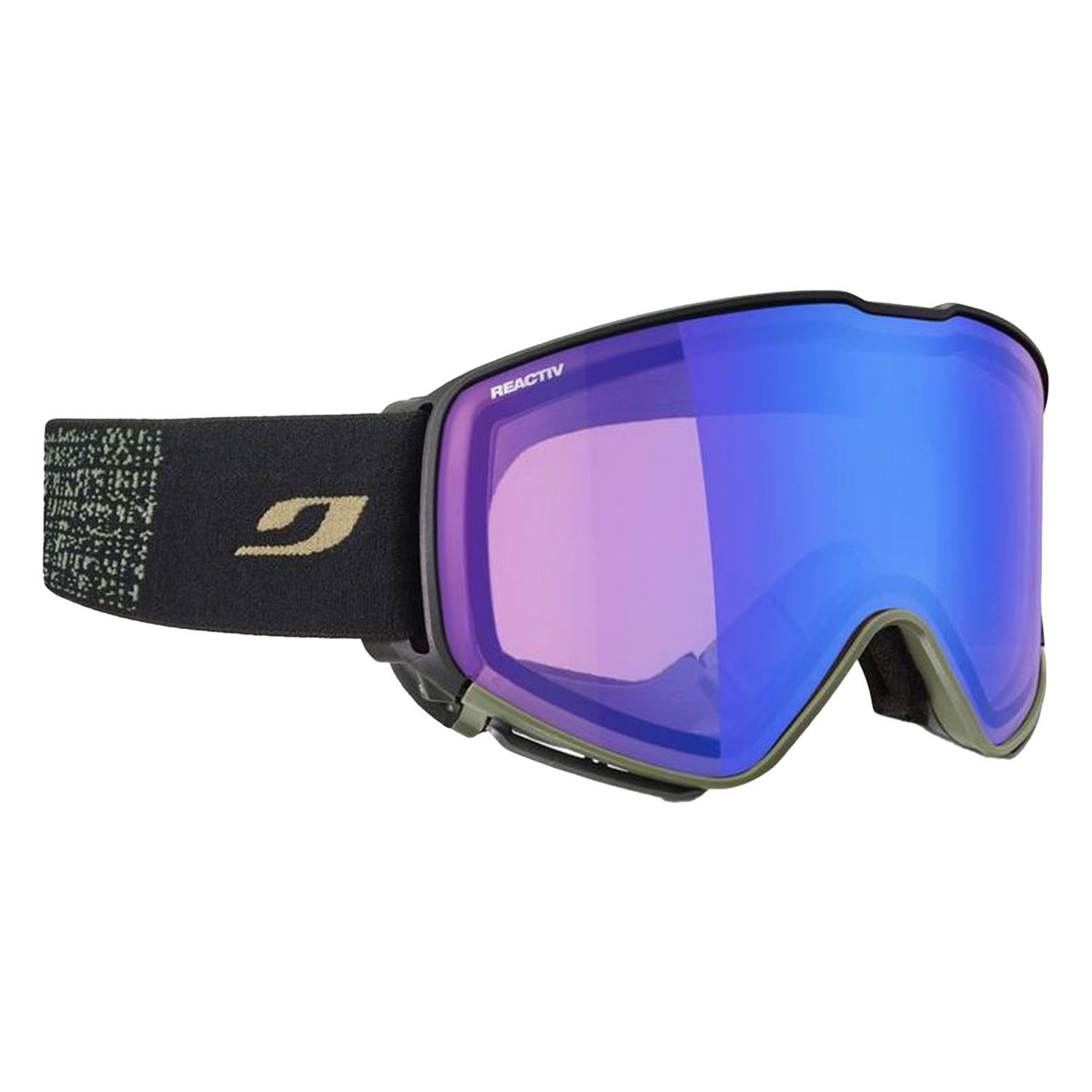 Маска горнолыжная OTG Julbo Quickshift Black/Green-Reactiv 1-3 High Contrast Flash Blue