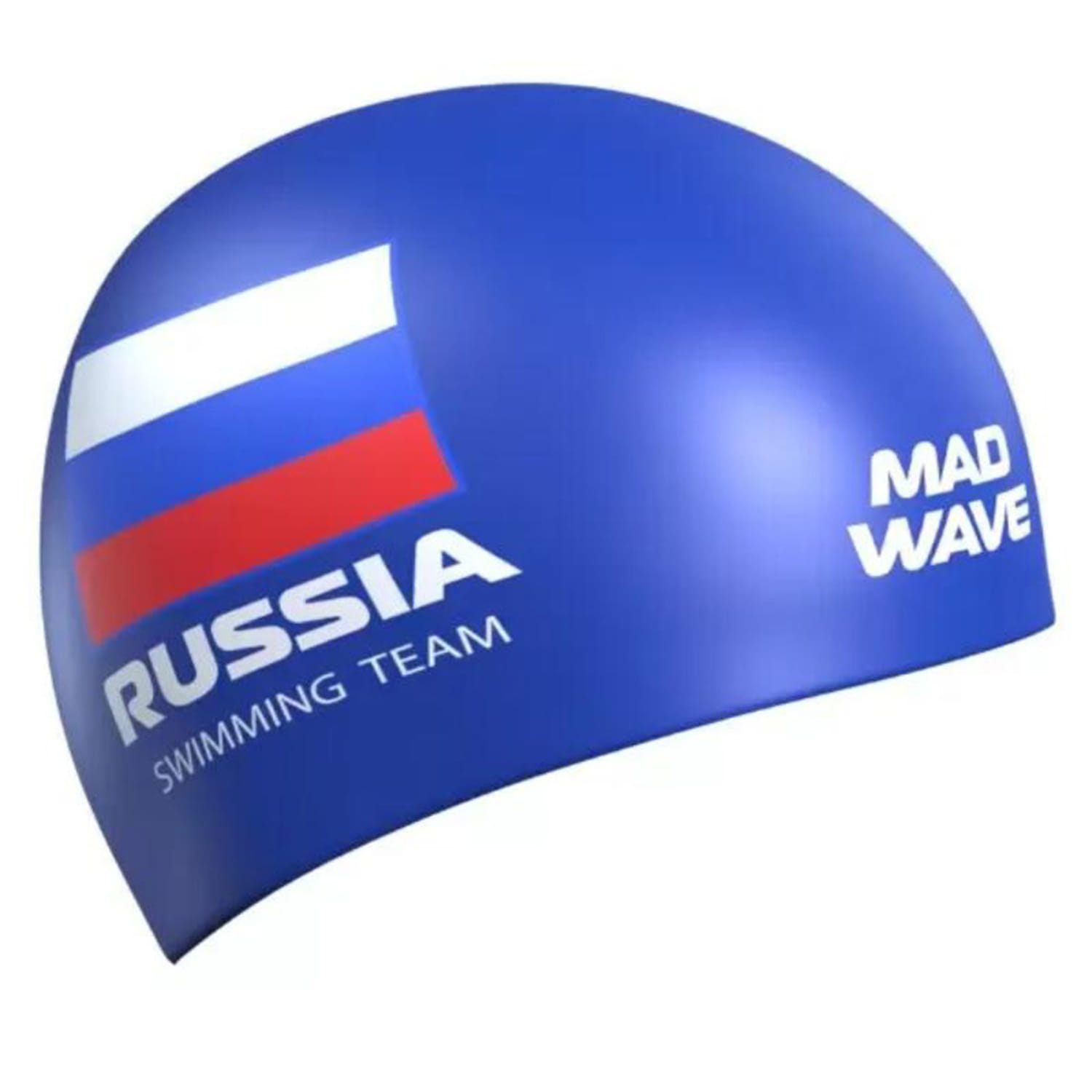 Шапочка для плавания MAD WAVE Swimming Team Blue