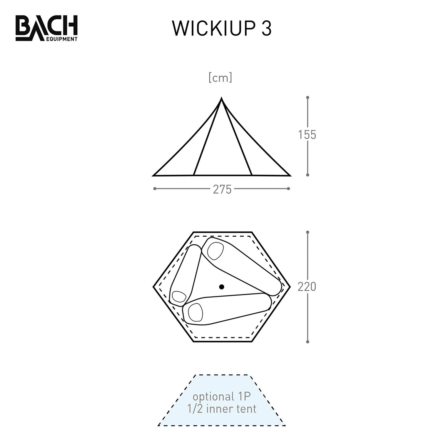 Палатка BACH Tent Wickiup 3 Willow Bough Green