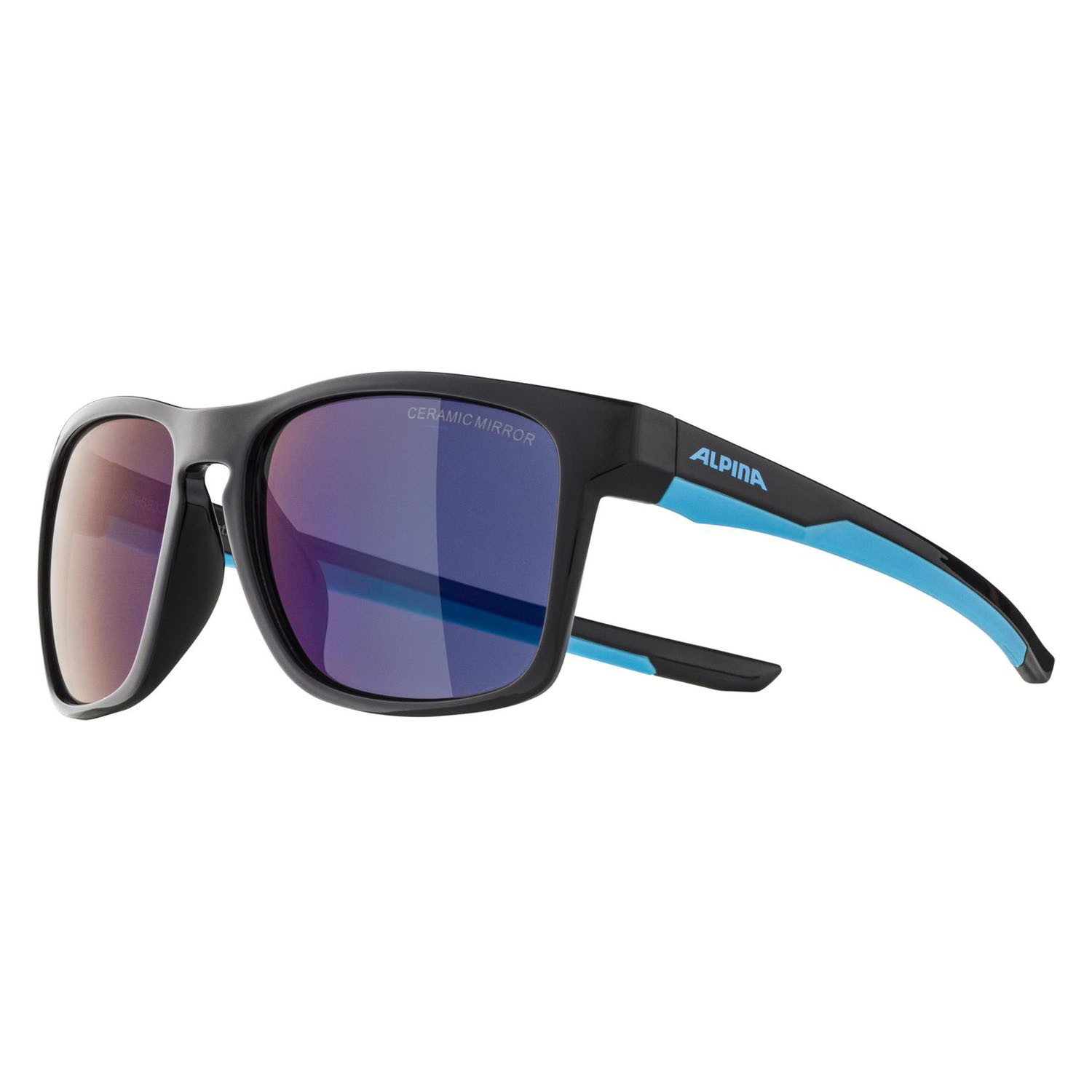 Очки солнцезащитные ALPINA Flexxy Cool Kids I Black-Cyan Gloss/Blue Mirror Cat. 3