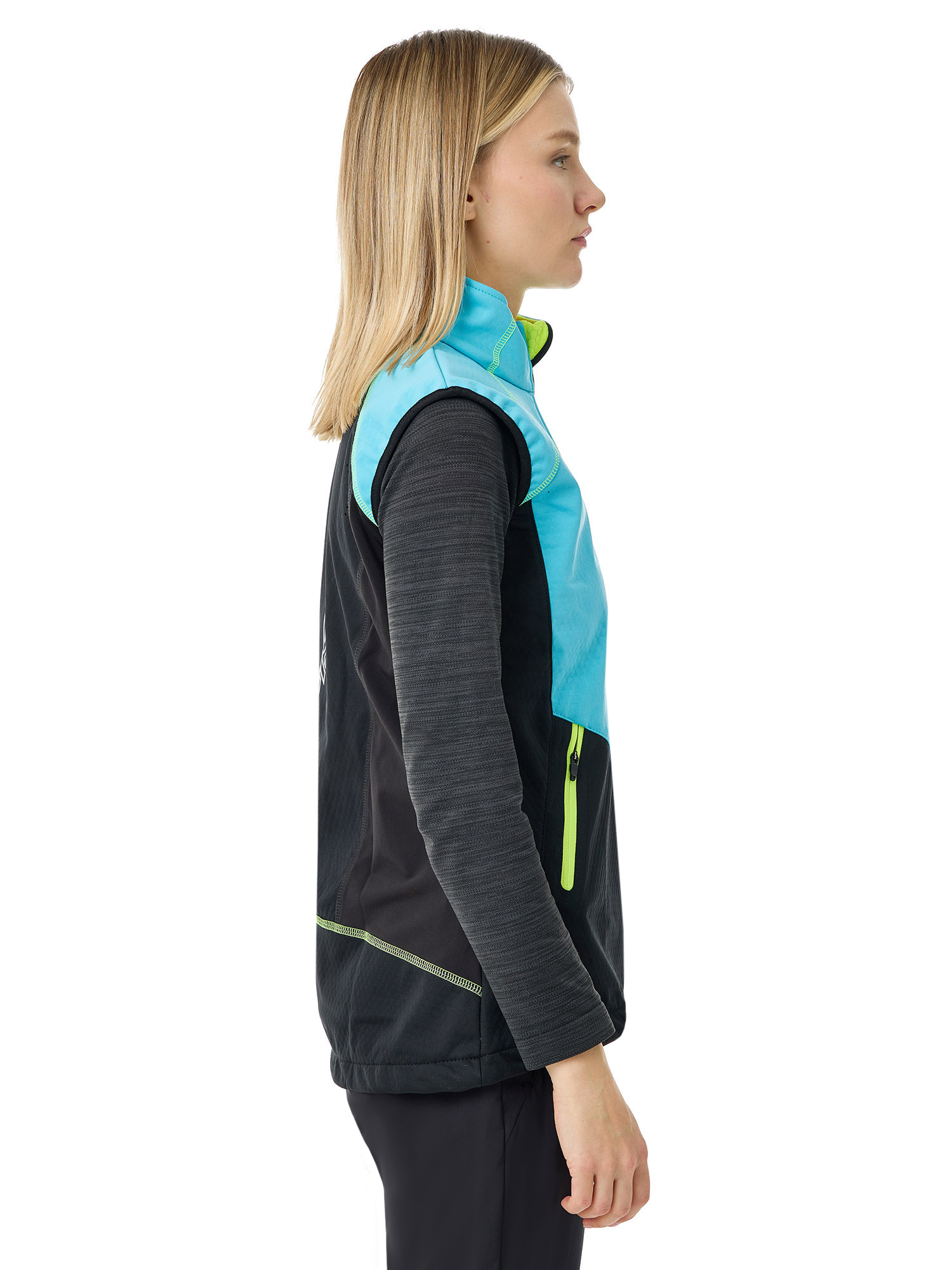 Жилет беговой FISCHER Softshell Warm Turquoise