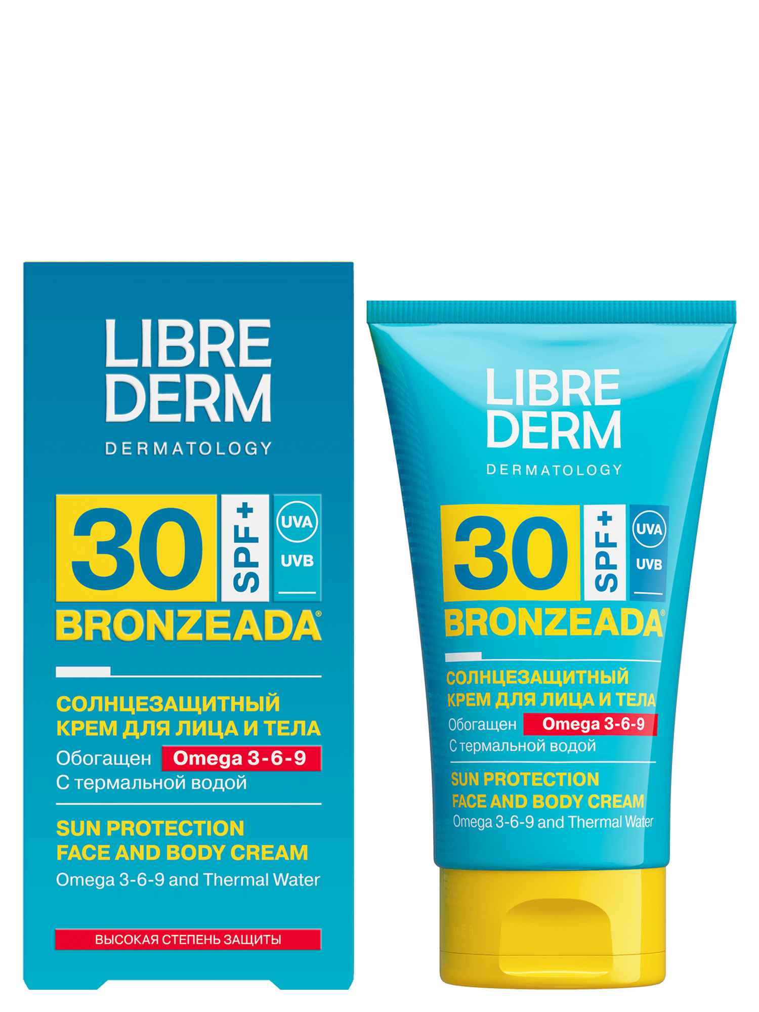 Крем солнцезащитный SPF 30 LIBREDERM Bronzeada Омега 3-6-9 150 мл