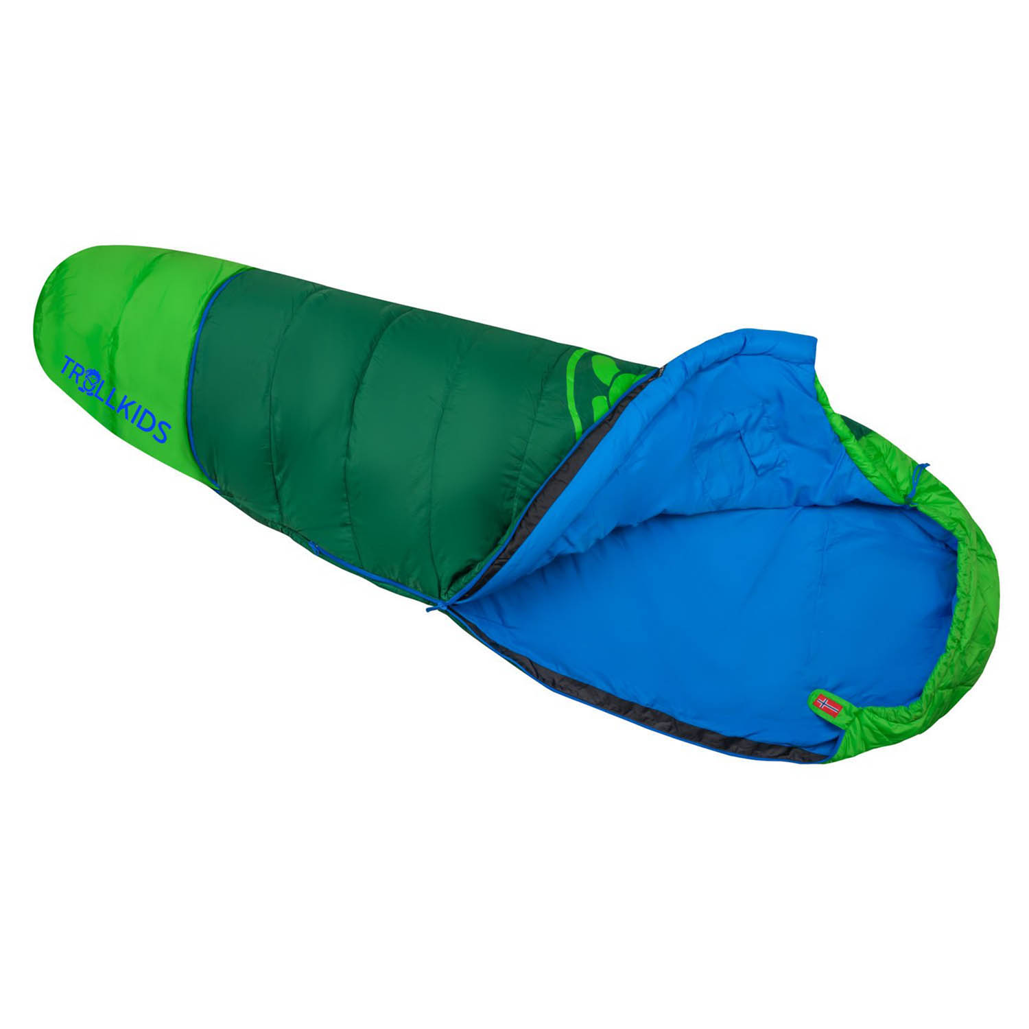 Детский спальник Trollkids Fjell Dreamer extendable Dark Green/Green/Medium Blue