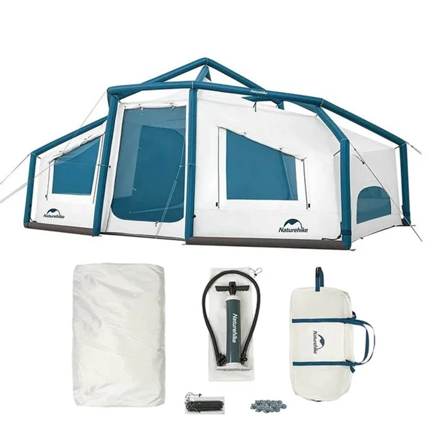 Палатка кемпинговая Naturehike Lingfeng Air 12.0 Lightweight Inflatable Tent Blue/White