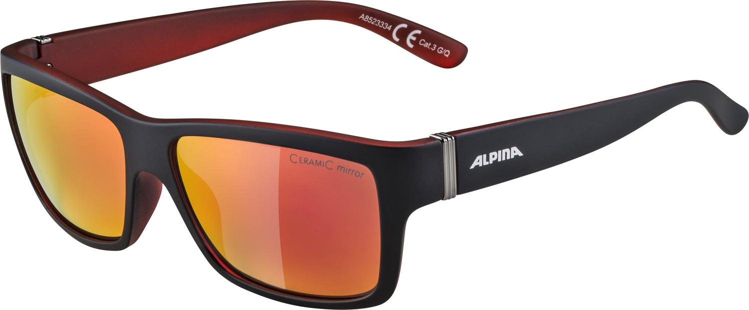 Очки солнцезащитные ALPINA Kacey Black-Red Matt/Red Mirror Cat.3