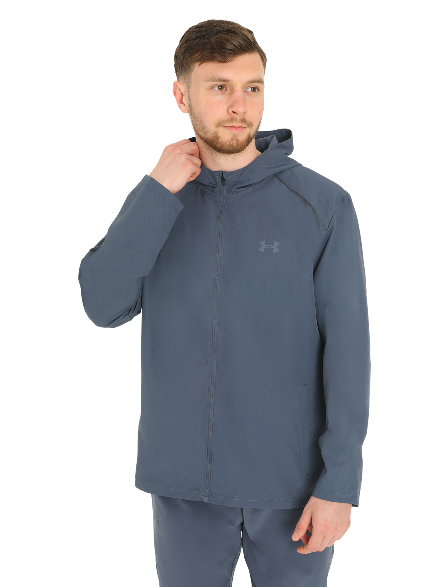 Куртка беговая Under Armour Storm Downpour Gray/Harbor