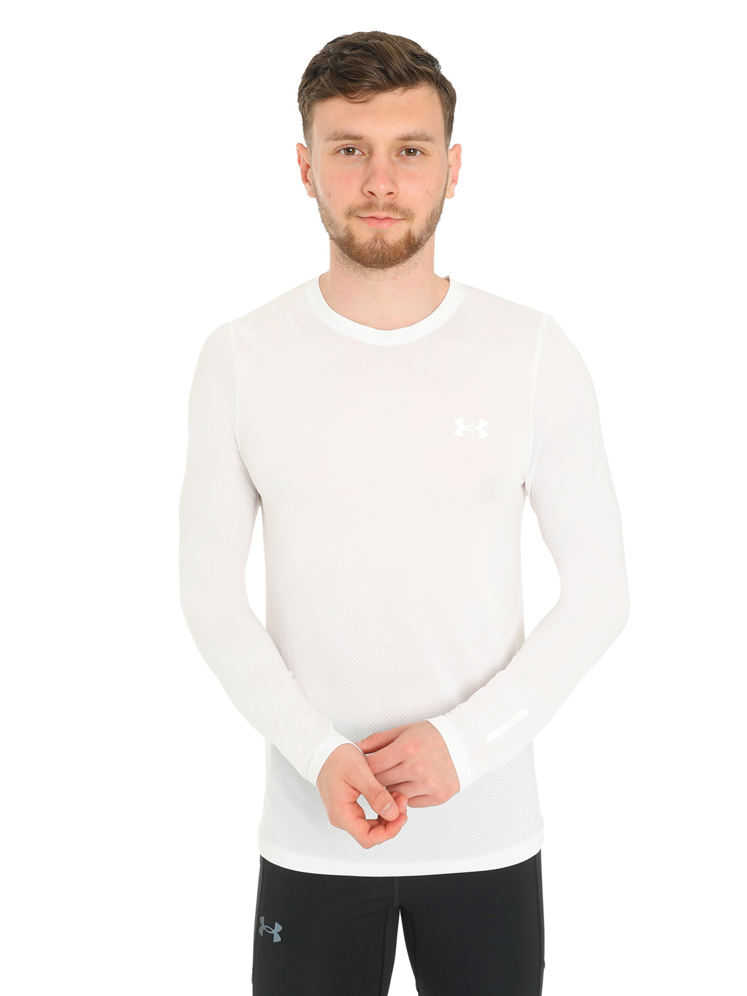 Футболка с длинным рукавом беговая Under Armour Seamless Stride White