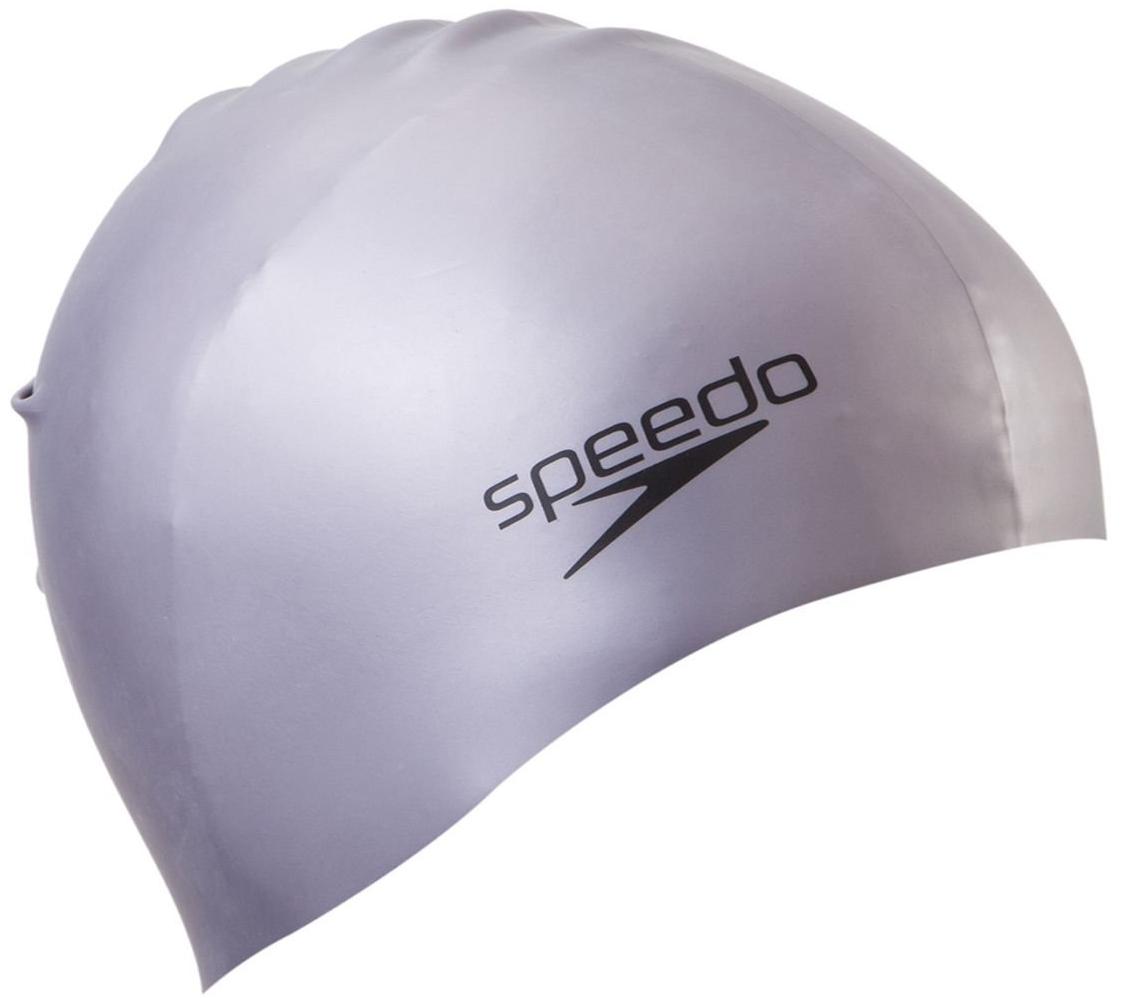 Шапочка для плавания Speedo Plain Moulded Silicone Cap серый