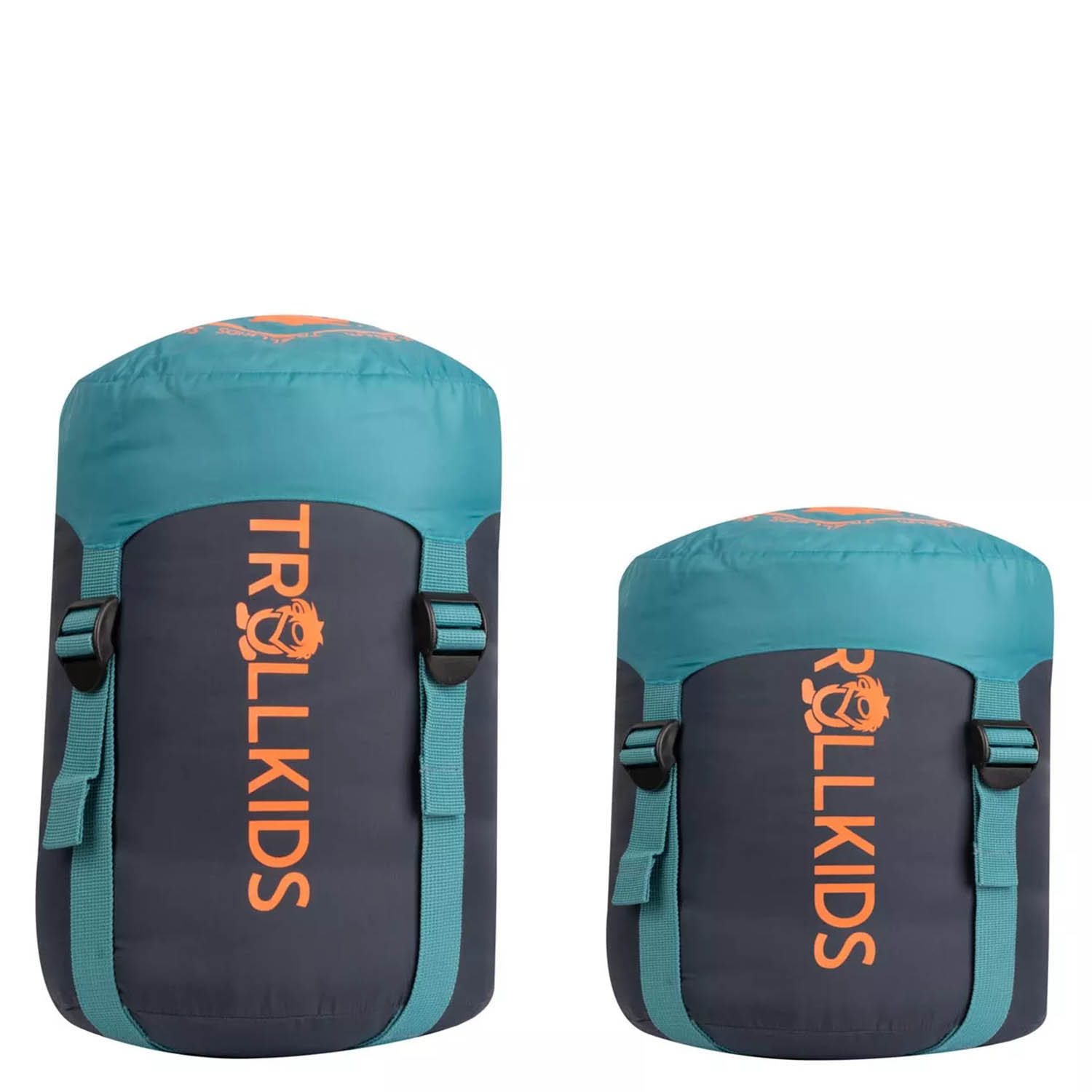 Детский спальник Trollkids Fjell Dreamer extendable Dark Navy/Dusky Turquoise/Glow Orange