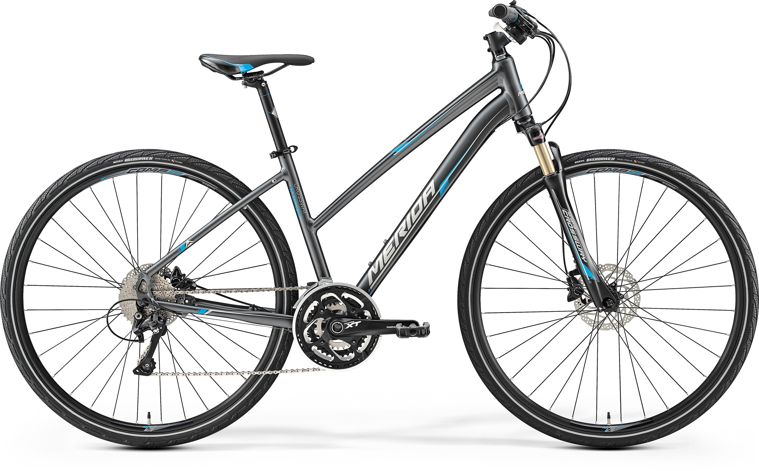 Merida Crossway XT Edition Lady 2017 Matt Anthracite Blue Silver 64960