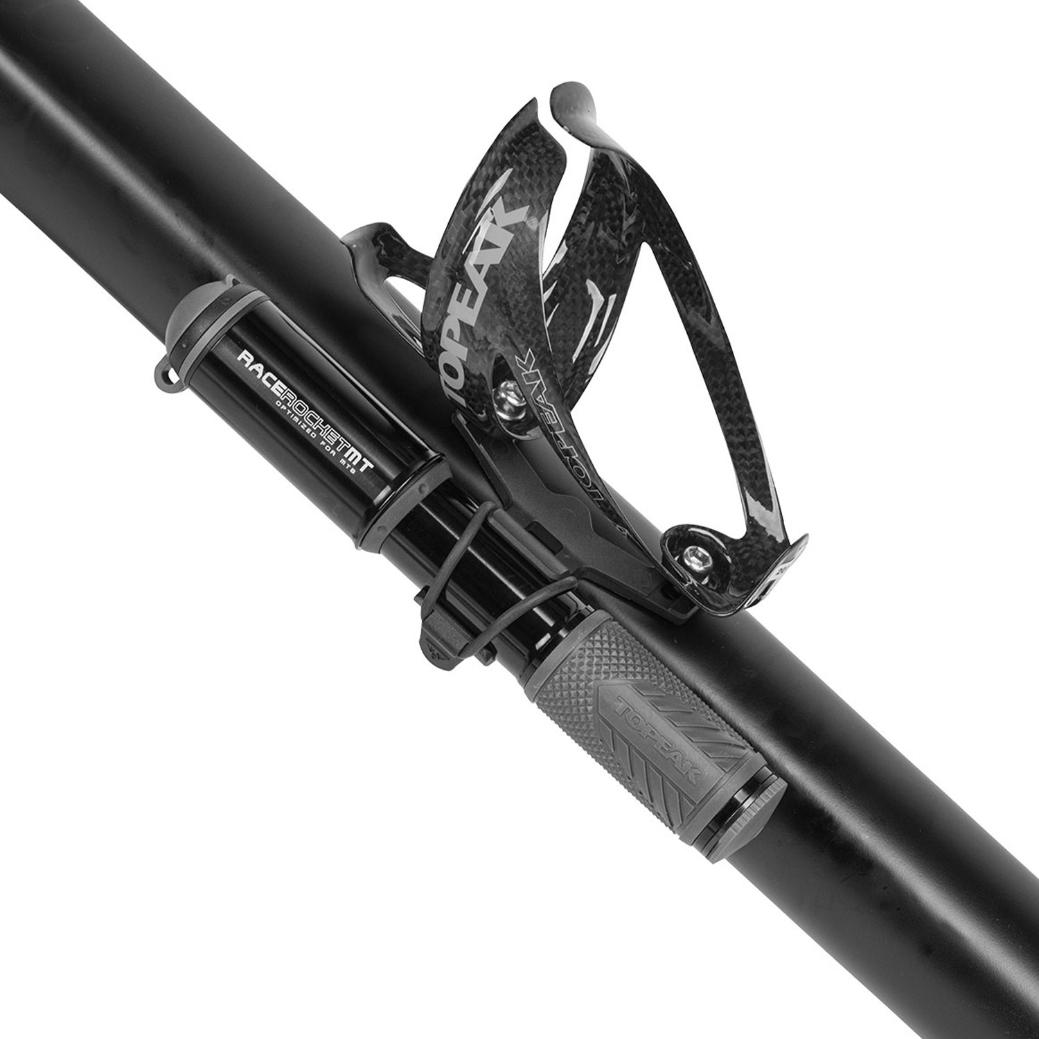 Велонасос TOPEAK RACEROCKET W/SMARTHEAD THREADLOCK & INTEGRATED PRESTA VALVE CORE Black