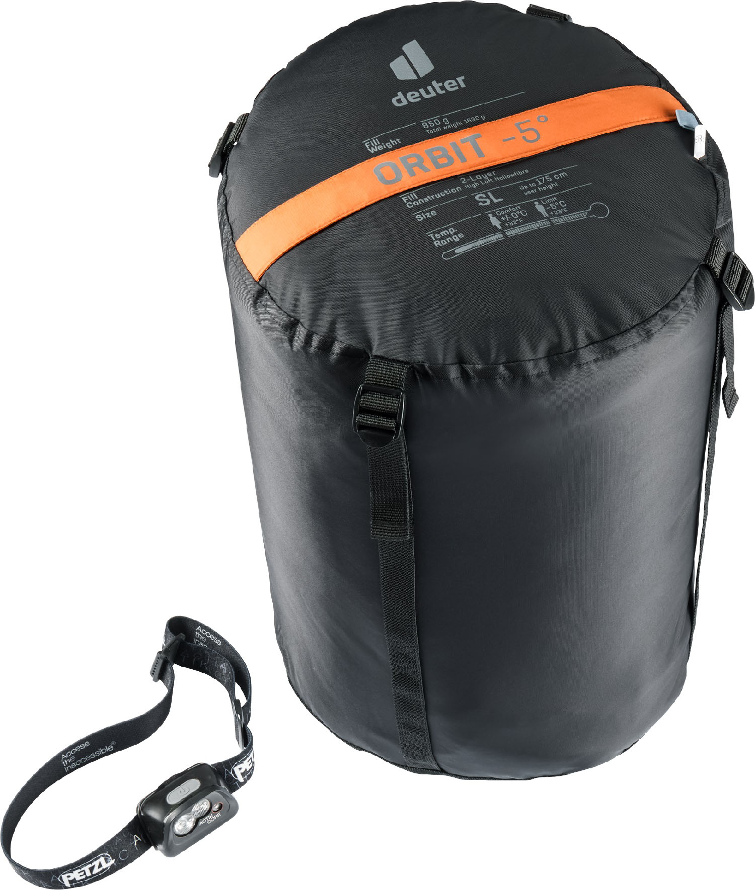 Спальник Deuter Orbit -5° SL правый Mandarine/Slateblue