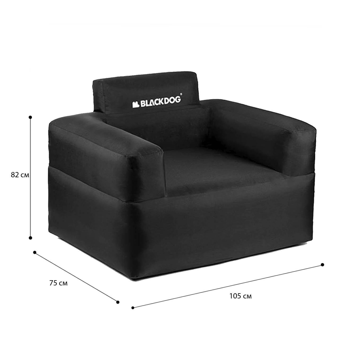 Кресло BlackDog Camping Casual Inflatable Sofa With Air Pump Black