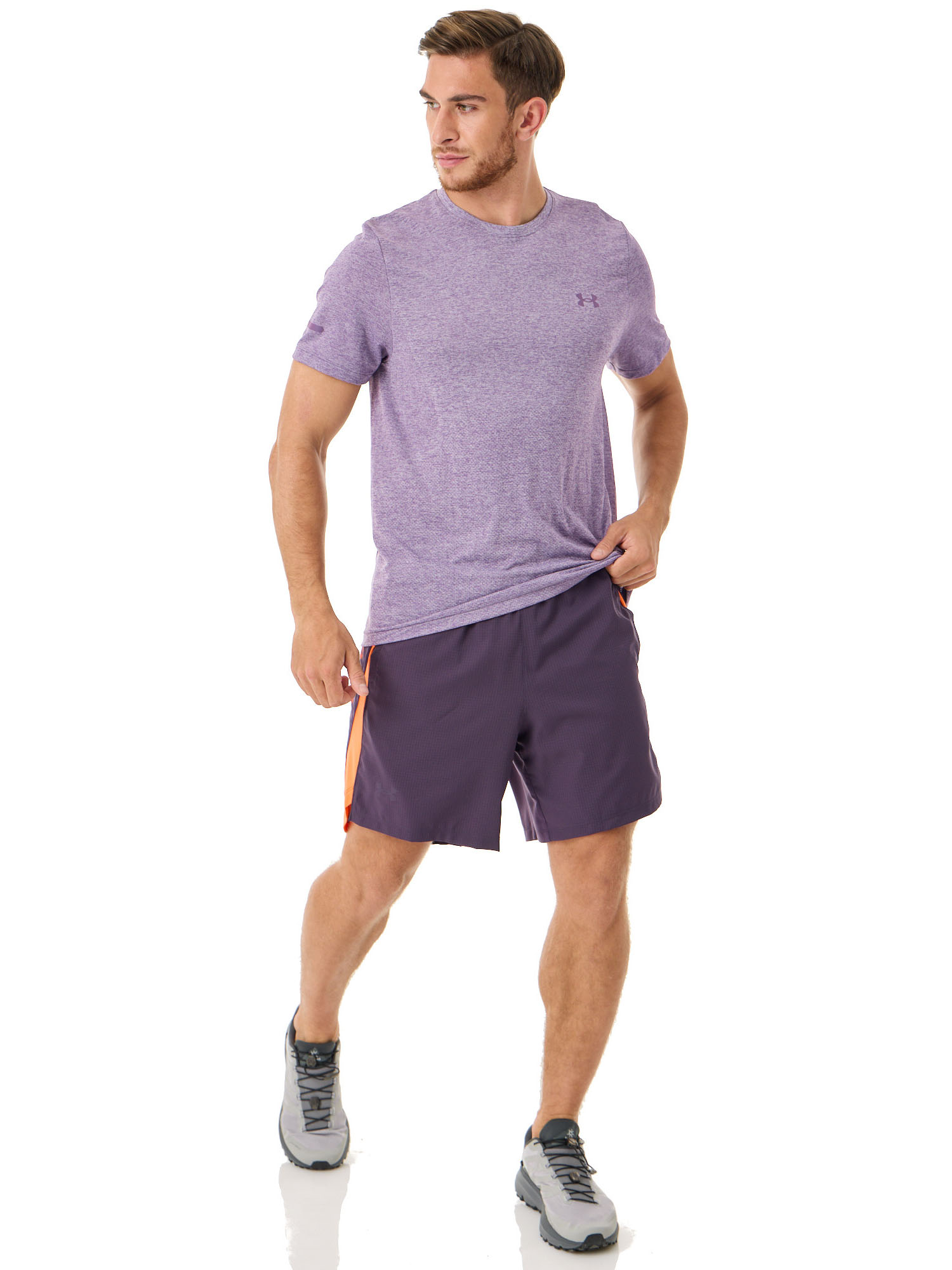 Футболка беговая Under Armour Seamless Stride Retro Purple