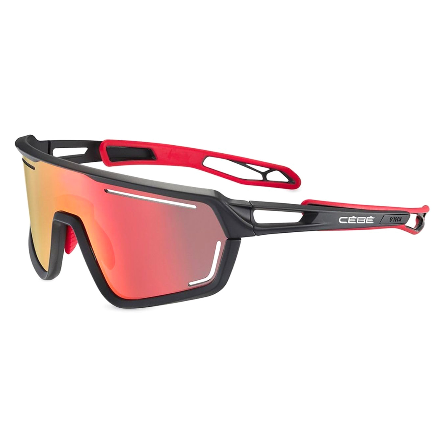 Очки солнцезащитные CEBE Strack Vision Black/Red Matte-Zone Grey/Red