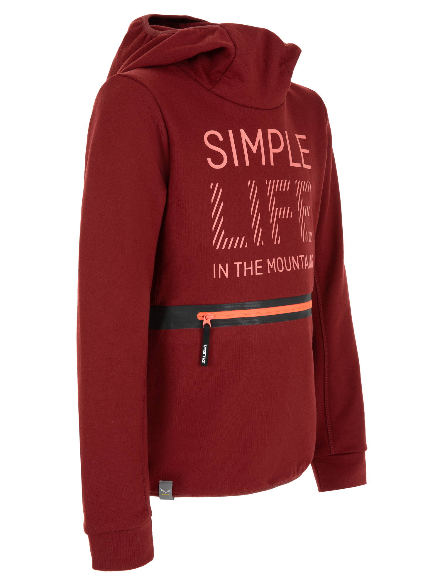 Толстовка детская Salewa Simple Life Dry Hoodie Syrah