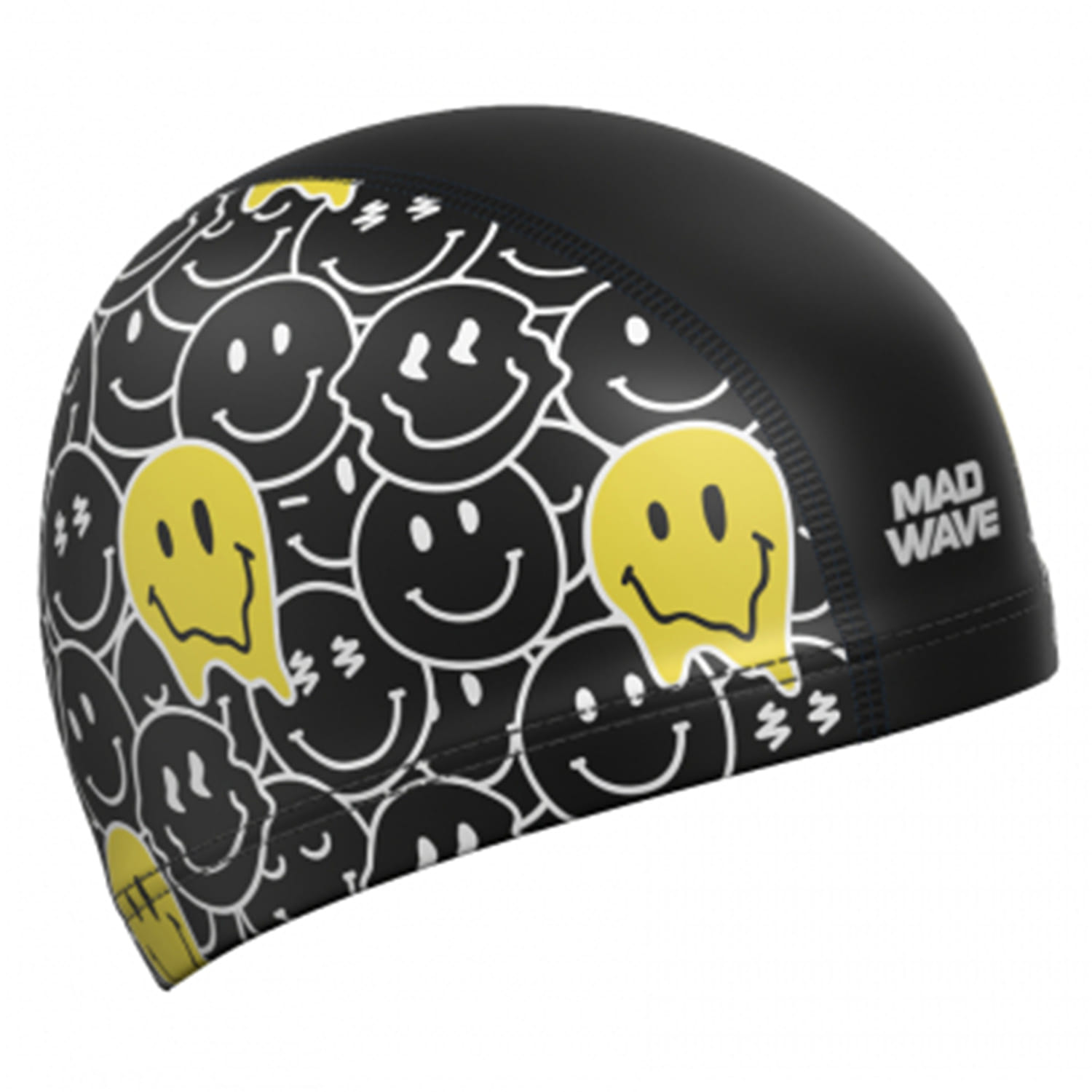 Шапочка для плавания MAD WAVE Smile Black