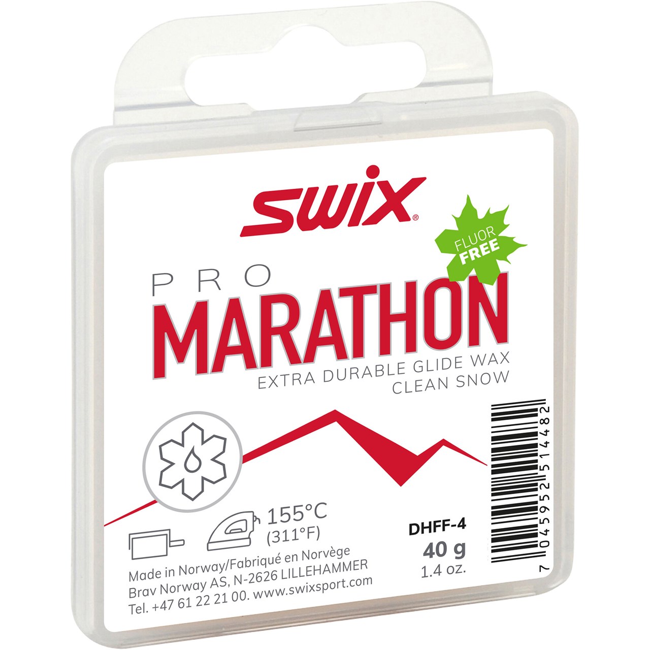 Высокофтористый парафин SWIX Marathon Pure White 40g Pure White