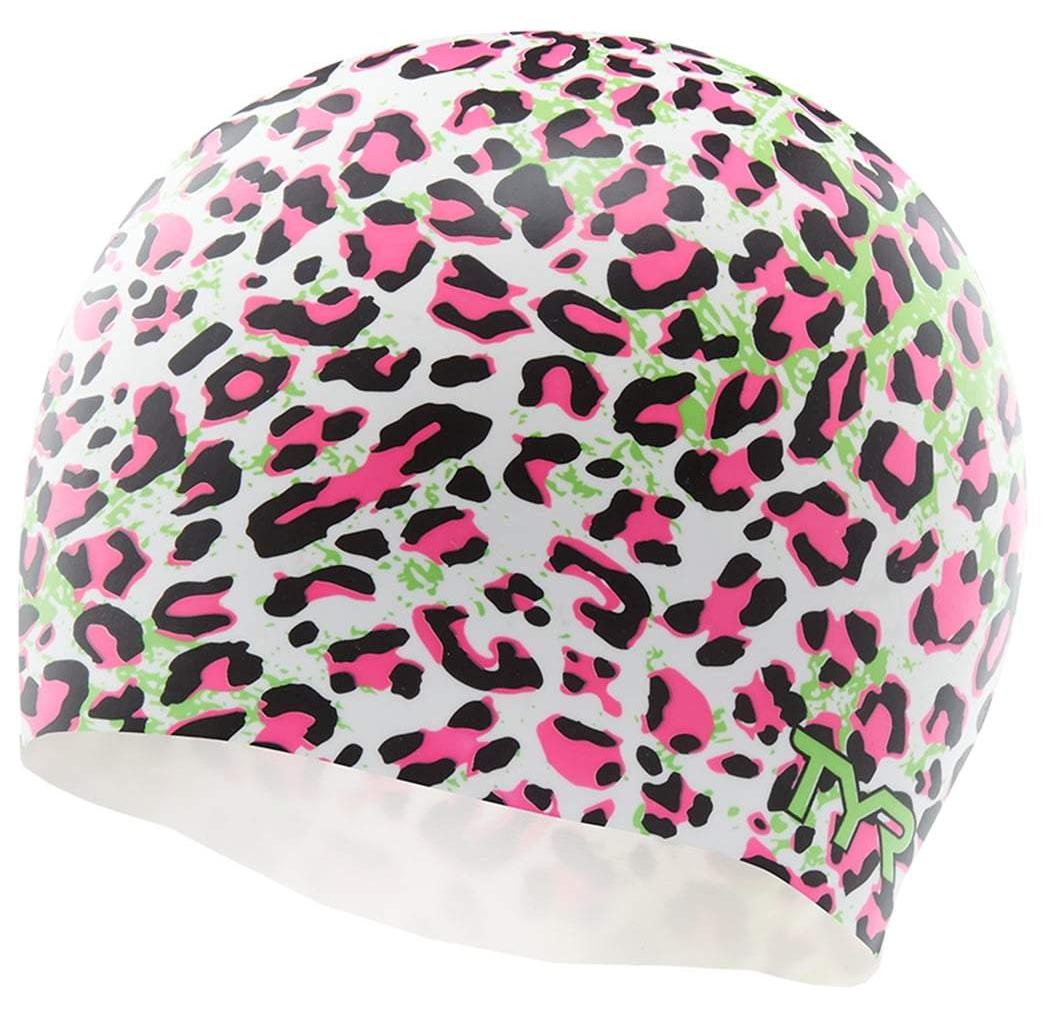 Шапочка для плавания TYR Leopard Silicone Swim Cap Мульти