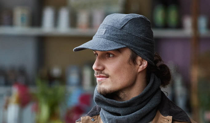 buff merino wool fleece hat