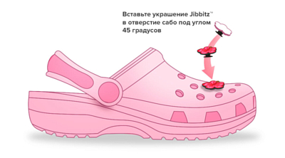 Украшение для обуви Crocs Lips