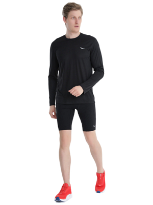 Футболка с длинным рукавом Saucony Stopwatch Long Sleeve Black