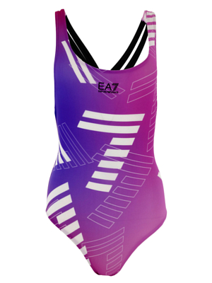 Купальник EA7 Emporio Armani Piece Beachwear Fuxia/Lavanda