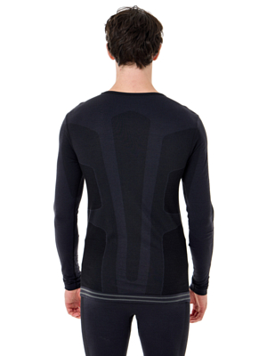 Термобельё верх LENZ Merino 6.0 Round Neck Black