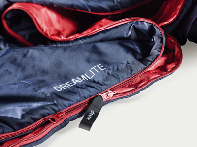 Спальник Deuter Dreamlite L левый Navy/Cranberry