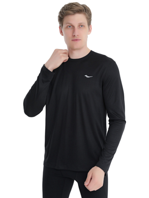 Футболка с длинным рукавом Saucony Stopwatch Long Sleeve Black