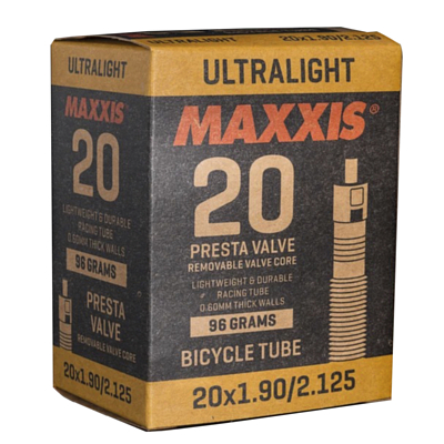 Велокамера Maxxis Ultralight 20X1.90/2.125 0.6mm Велониппель