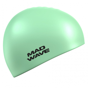 Шапочка для плавания MAD WAVE Pastel Silicone Solid Green