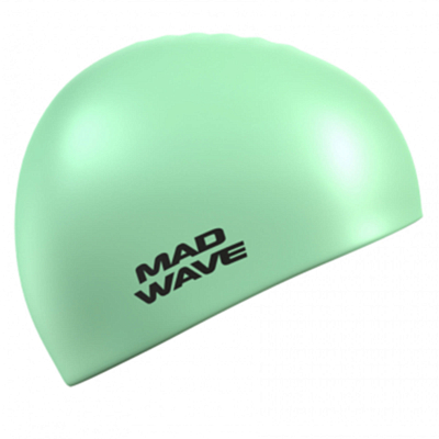 Шапочка для плавания MAD WAVE Pastel Silicone Solid Green