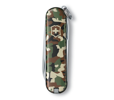 Нож Victorinox брелок Classic SD &quot;Camouflage&quot;, 58 мм, 7 функций зелёный камуфляж