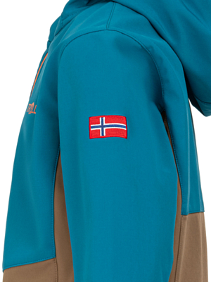 Куртка детская Trollkids Kristiansand Atlantic Blue/Mocca Brown/Glow Orange