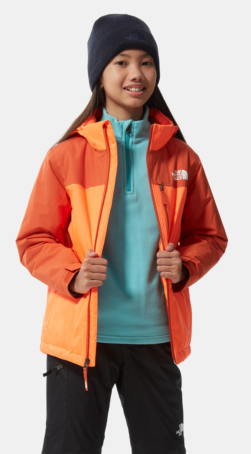 Куртка горнолыжная детская The North Face Snowquest Plus Jkt Y Pwrorg/Brntochr