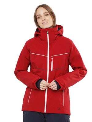 Куртка горнолыжная SALOMON Brilliant Jkt Women'S red Chili/White