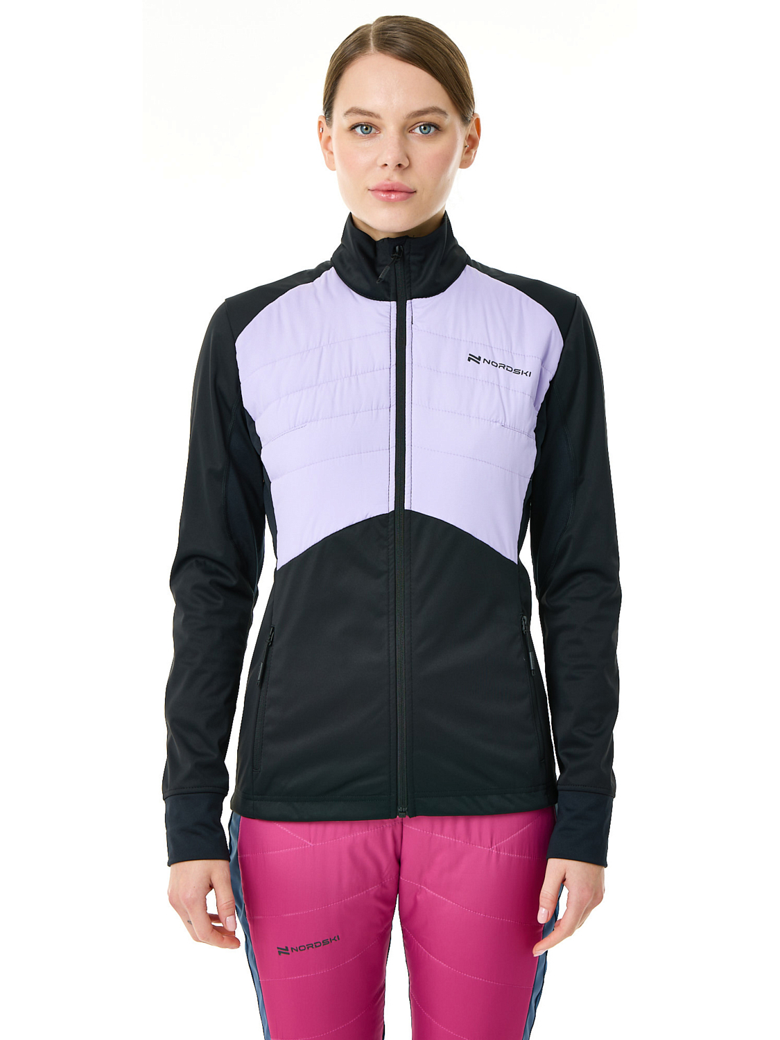 Куртка беговая Nordski Hybrid Pro Black/Lavender