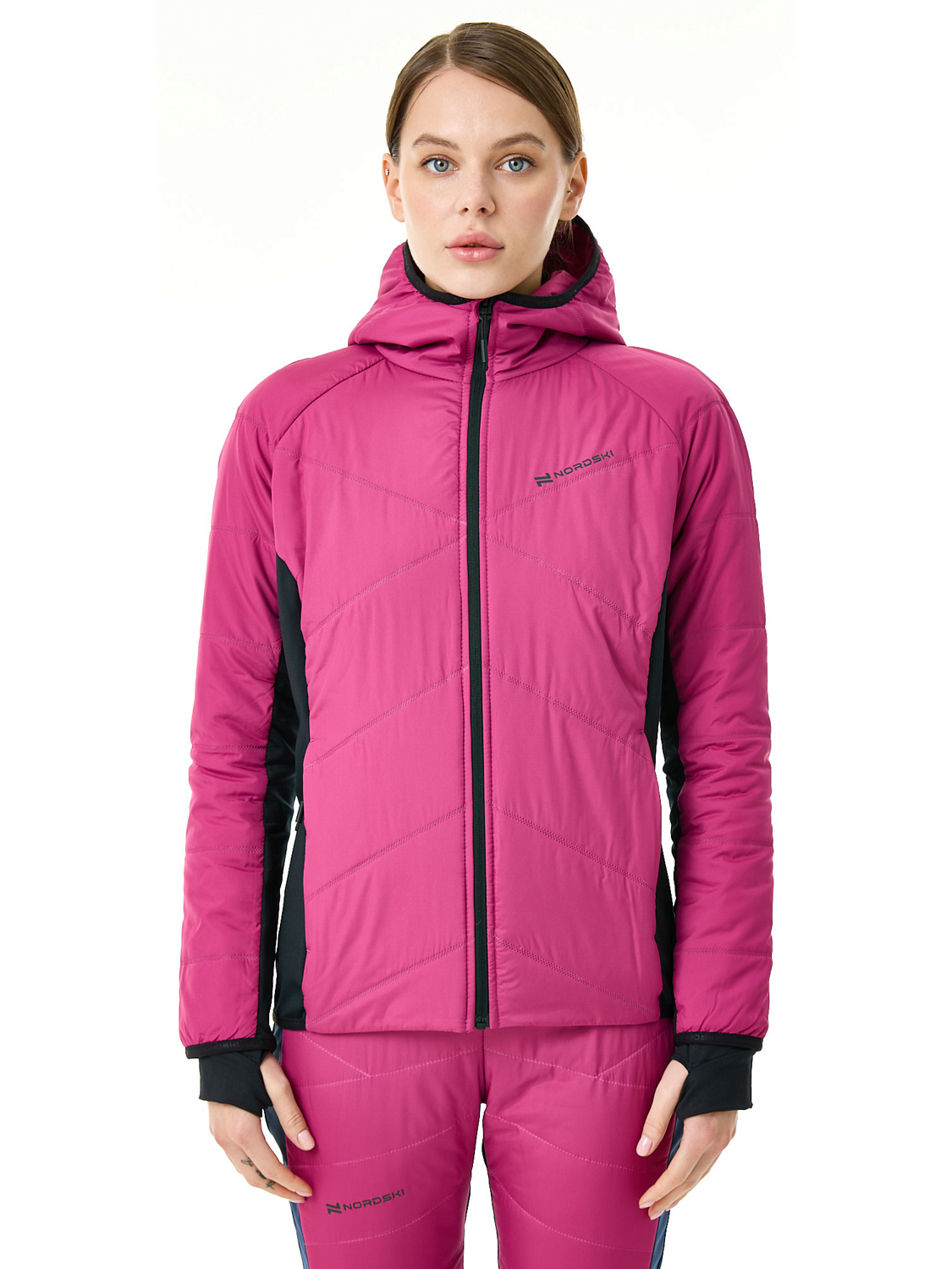 Куртка беговая Nordski Hybrid Warm 2.0 Fuchsia/Black