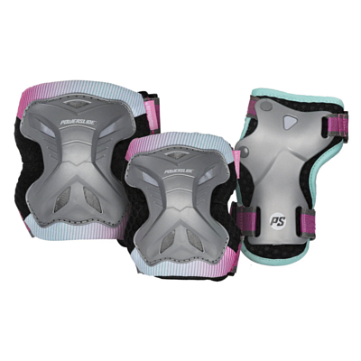 Защита для роликов (3 элемента) Powerslide Kids Pro Girls Set Grey/Pink