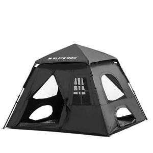 Палатка кемпинговая BlackDog Two Doors And Four Windows Tent 2.0 Black