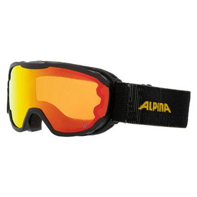 Маска горнолыжная ALPINA Pheos Jr. Q-Lite Black-Yellow Matt/Q-Lite Orange S2