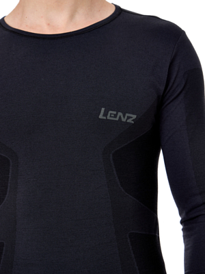 Термобельё верх LENZ Merino 6.0 Round Neck Black