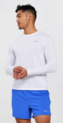 Футболка с длинным рукавом Saucony Stopwatch Long Sleeve White