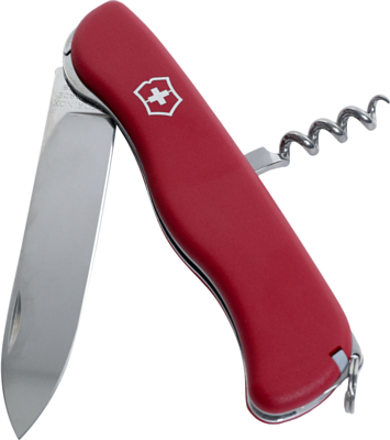 Нож Victorinox Alpineer, 111 мм, 5 функций, с фиксатором лезвия красный